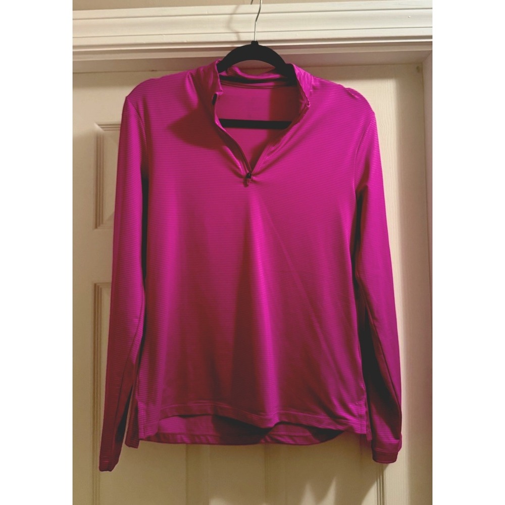 NIKE Women's Dri-FIT Victory UV Long Sleeve Half-Zip Golf Pullover Top Sz S EUC - Picture 3 of 7